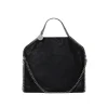 Falabella Fold-Over Tote Schwarz 25 cm