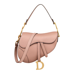 Mini Saddle Genarbtes Kalbsleder Puderrosa