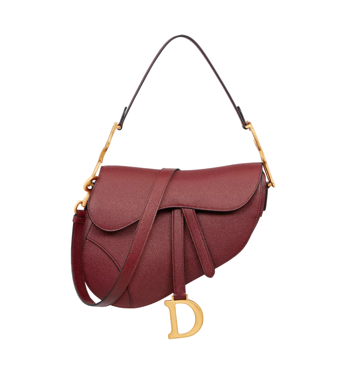 Saddle Genarbtes Kalbsleder Bordeaux