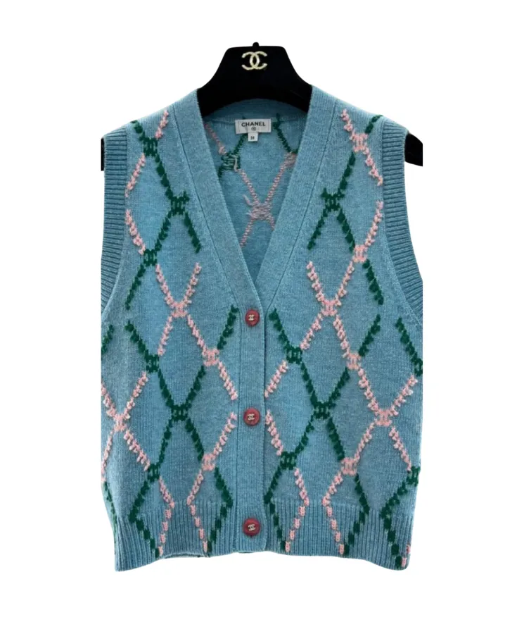 Strickweste Blau