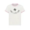 T-Shirt Weiß, zwart