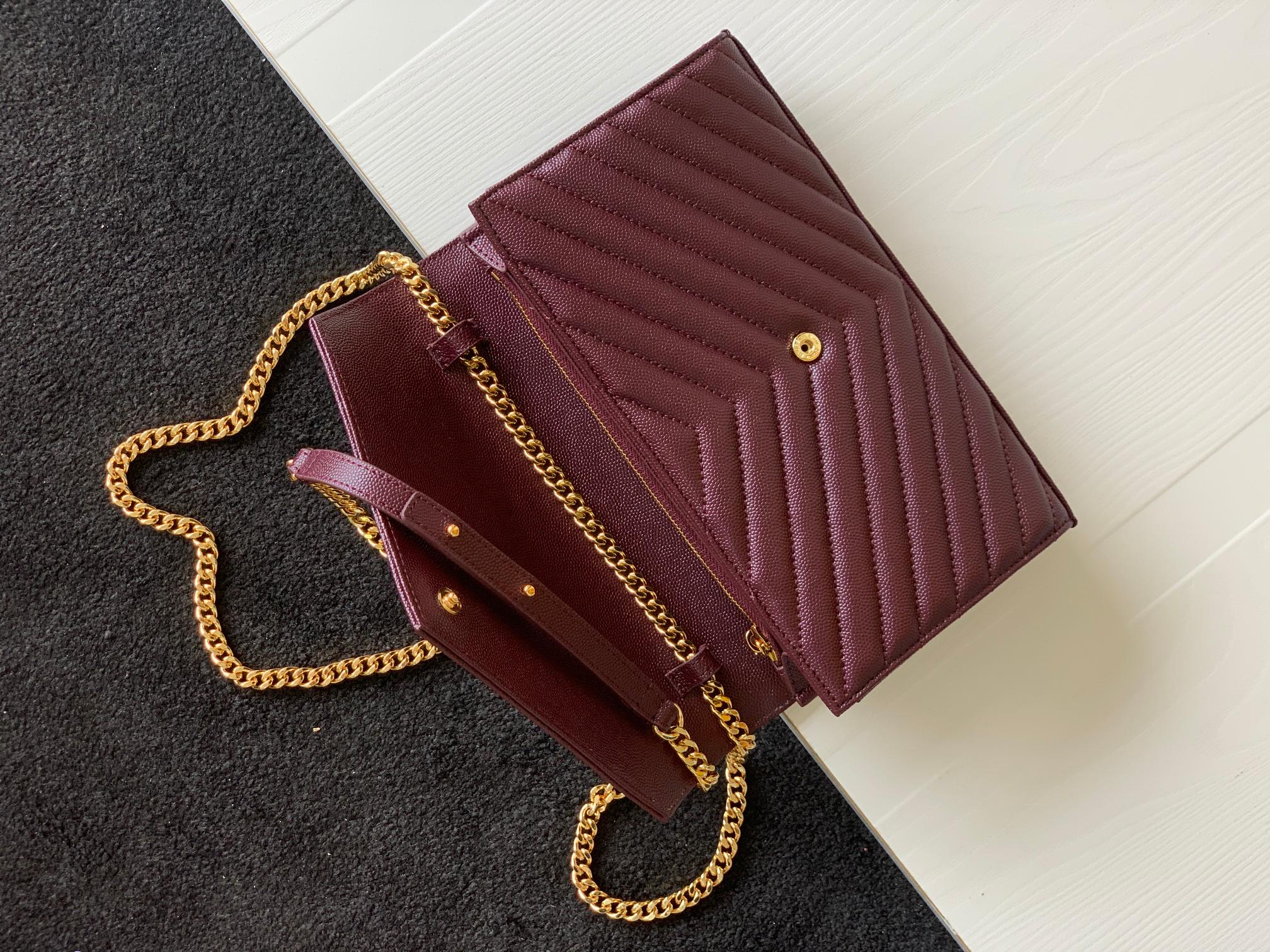 Chain Wallet Bordeaux – Bild 4