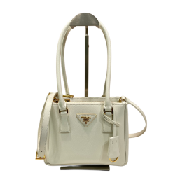 Galleria Mini Bag Aus Saffiano-Leder Weiss