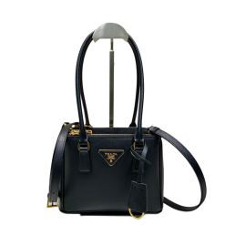 Galleria Mini Bag Aus Saffiano-Leder Schwarz