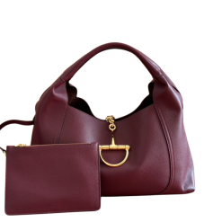 Softbit Maxi Schultertasche Genarbtes Leder in Ancora Rot