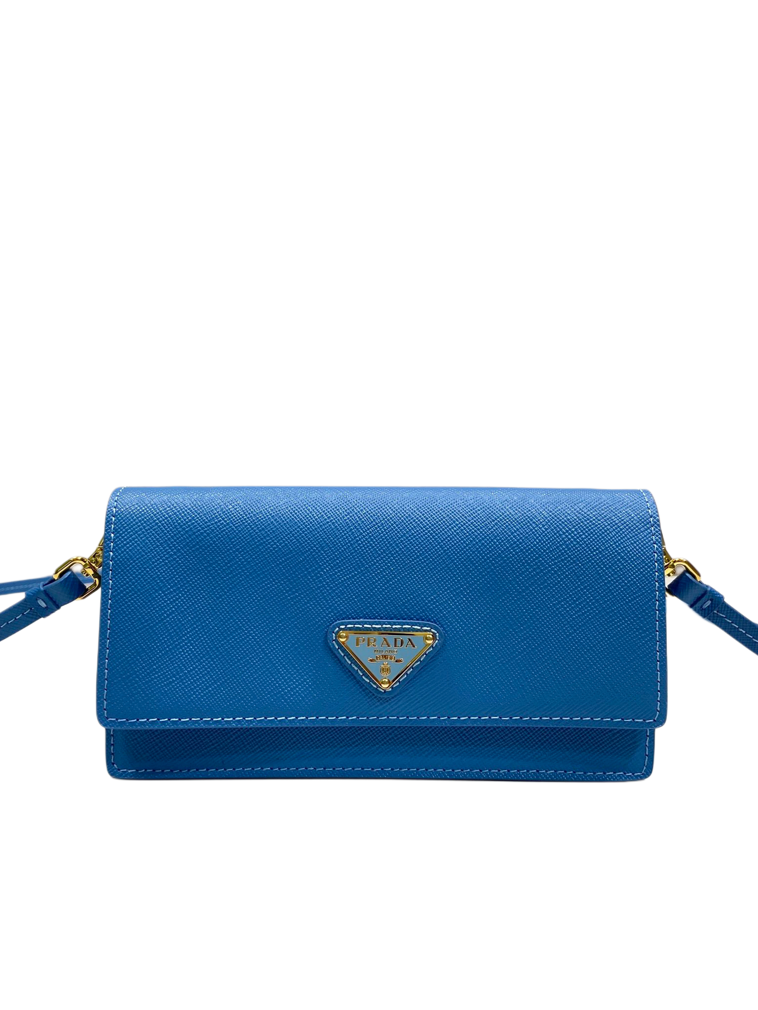 Mini Bag Aus Saffiano-Leder Astralblau