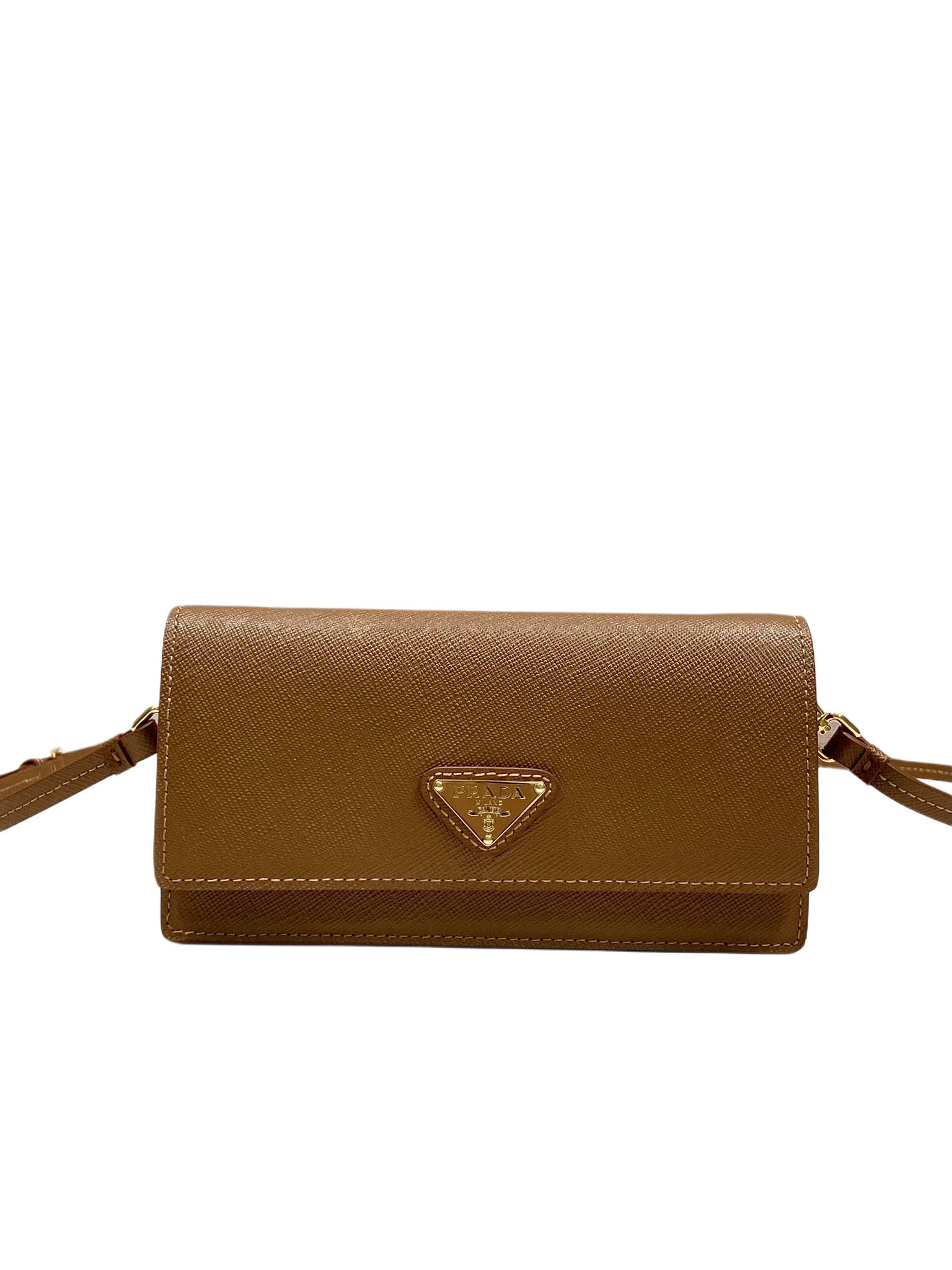 Mini Bag Aus Saffiano-Leder Natur