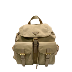 Rucksack Aus Re-Nylon Haselnuss