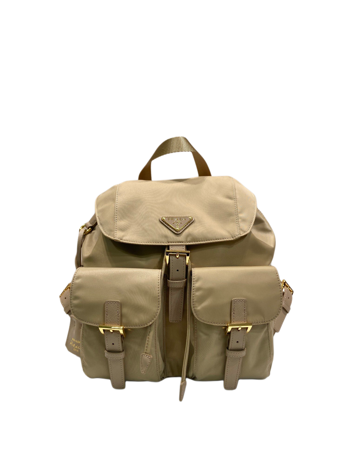 Rucksack Aus Re-Nylon Haselnuss
