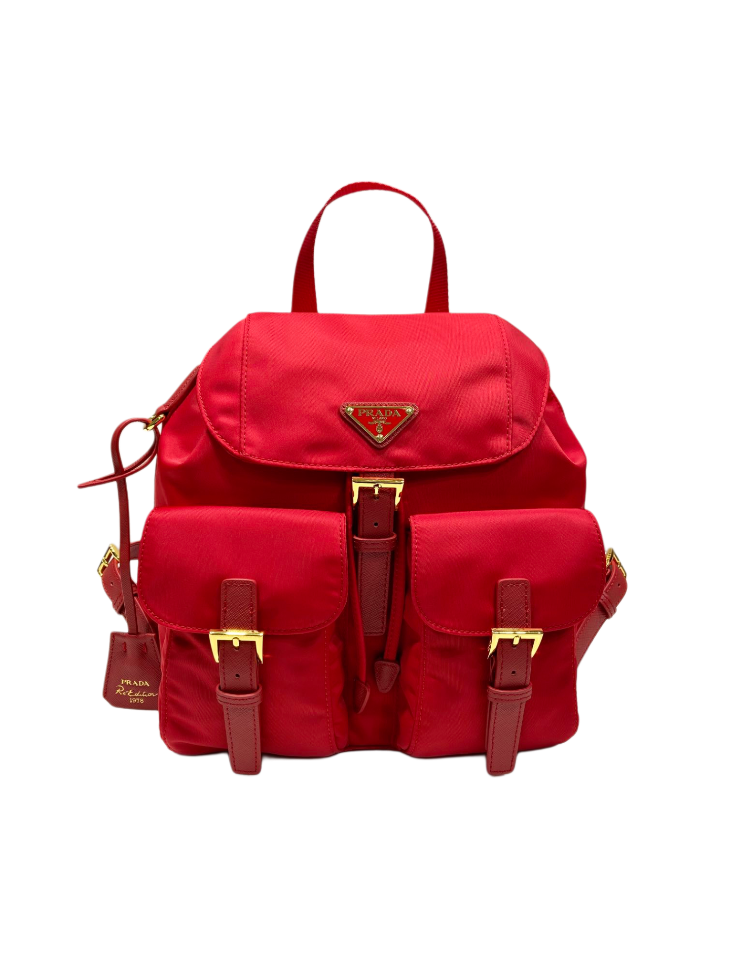 Rucksack Aus Re-Nylon Rot