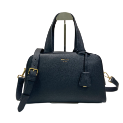 Große Henkeltasche Aus Leder Schwarz