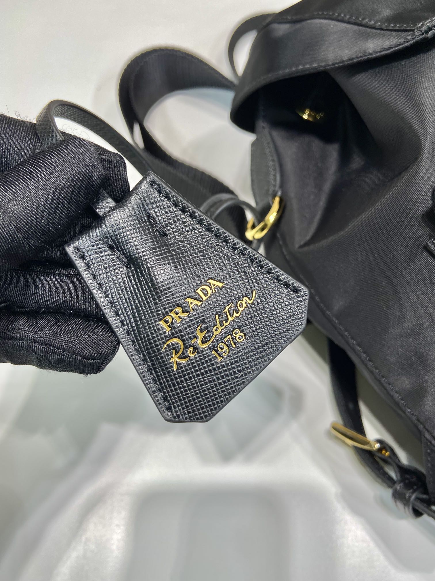 Rucksack Aus Re-Nylon Schwarz – Bild 7