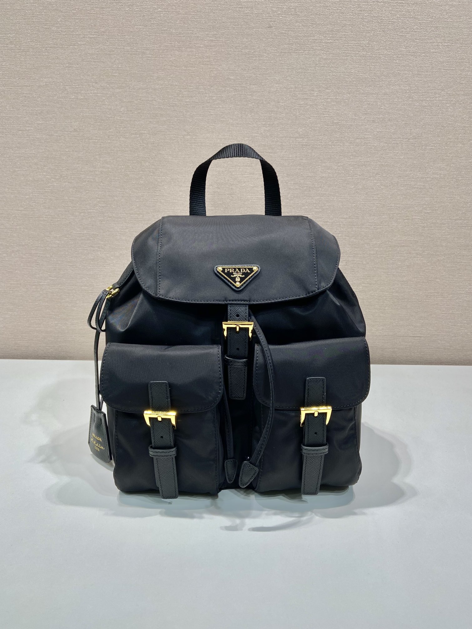Rucksack Aus Re-Nylon Schwarz – Bild 3
